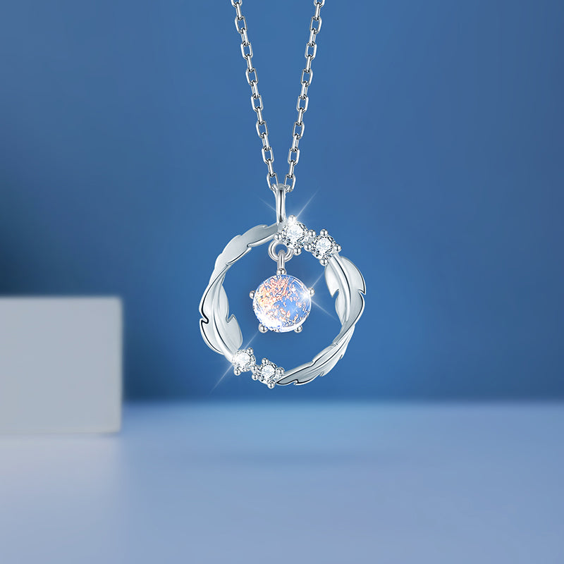 VANZECHY Starry Collection | Feather Necklace for Women | Copper Alloy with Glass Stone