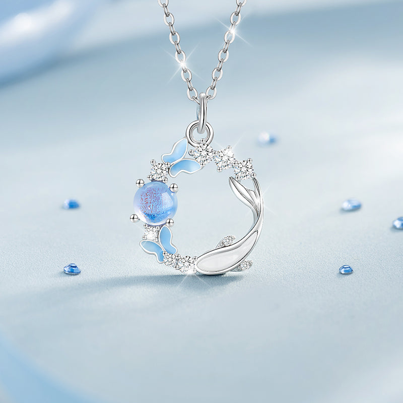 VANZECHY Starry Collection | S925 Silver Whale Swimming Women's Luxury Pendant Bracelet Set
