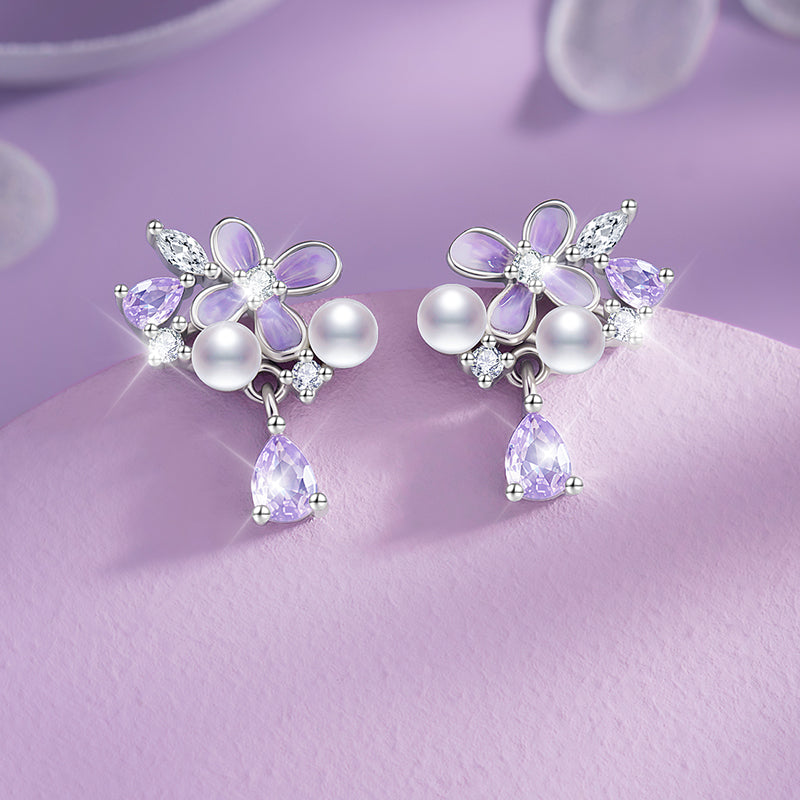 VANZECHY Floral Collection Luxury Exquisite Wisteria Earrings | S925 Silver