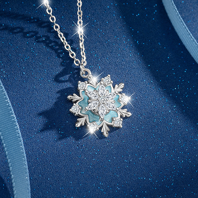 VANZECHY Ocean Collection Romantic Snowflake Bracelet & Necklace Set | S999 Fine Silver