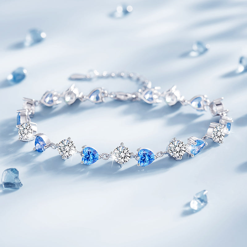 VANZECHY Ocean Collection Blue Ocean Luxury Women's Bracelet | S925 Silver