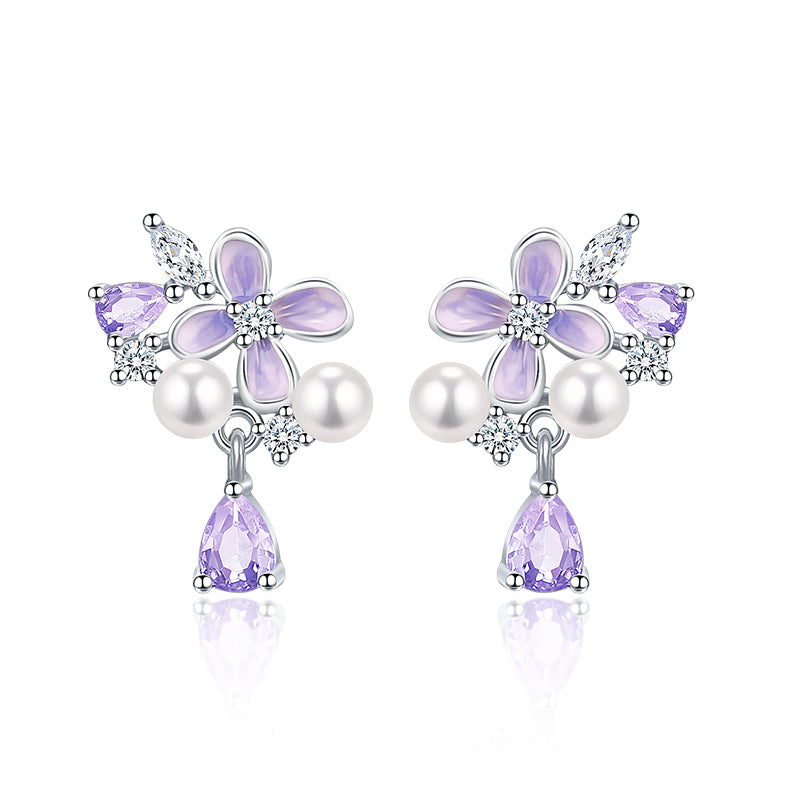 VANZECHY Floral Collection Luxury Exquisite Wisteria Earrings | S925 Silver