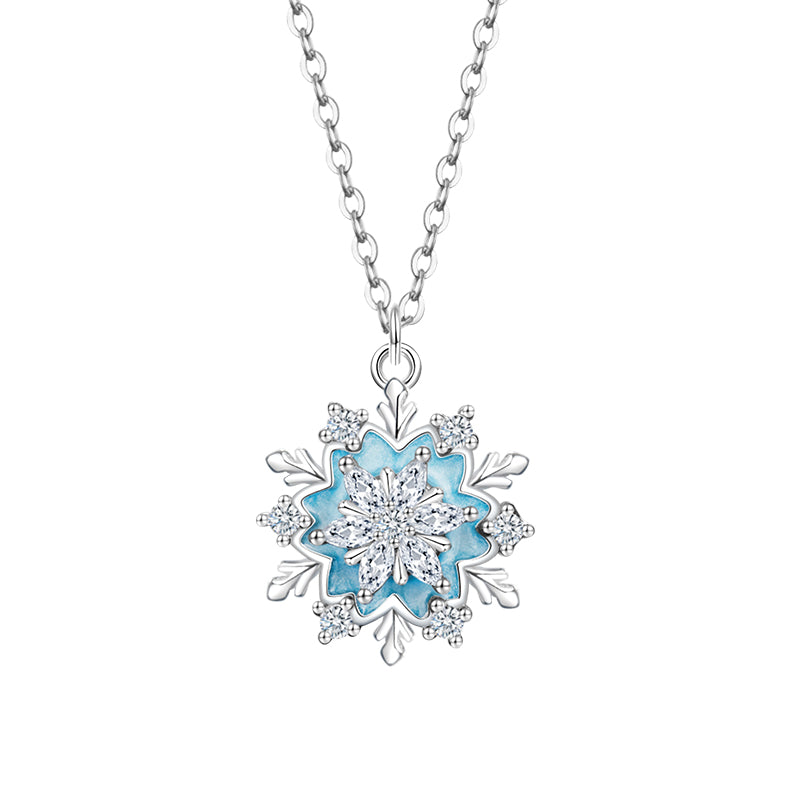 VANZECHY Ocean Collection Romantic Snowflake Bracelet & Necklace Set | S999 Fine Silver