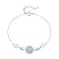 VANZECHY Ocean Collection Romantic Snowflake Bracelet & Necklace Set | S999 Fine Silver