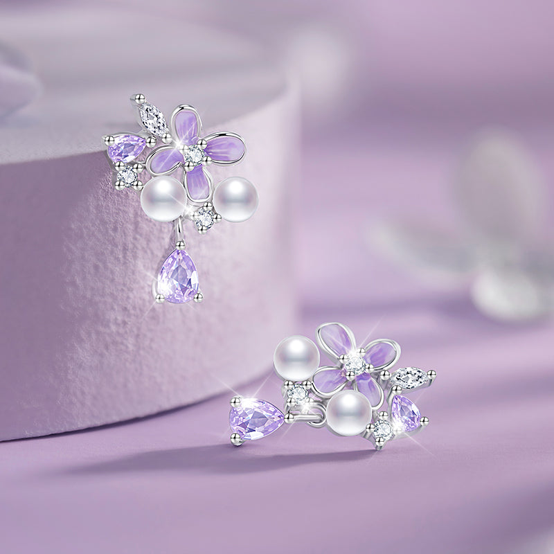 VANZECHY Floral Collection Luxury Exquisite Wisteria Earrings | S925 Silver