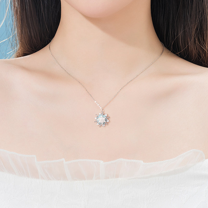 VANZECHY Ocean Collection Romantic Snowflake Bracelet & Necklace Set | S999 Fine Silver