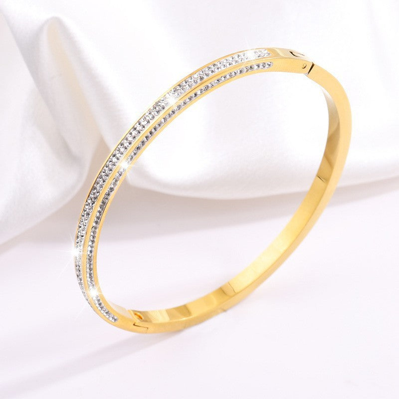 VANZECHY Starry Sky Zircon Bracelet | Titanium Steel | Rose Gold, Gold & Silver