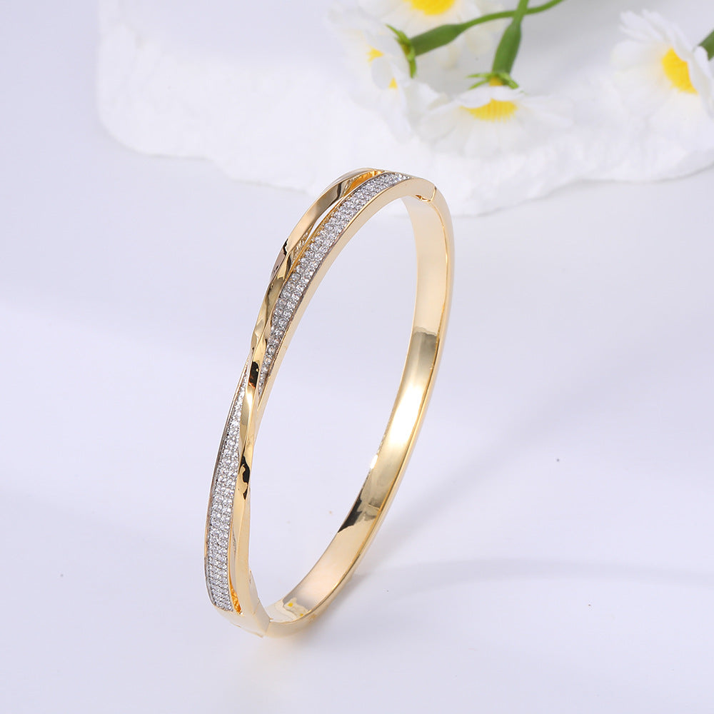 VANZECHY Mobius Starry Sky Bracelet | Gold-Plated Copper & Zircon