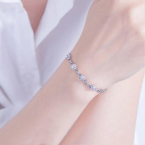 Peach Blossom Zircon Bracelet for Women