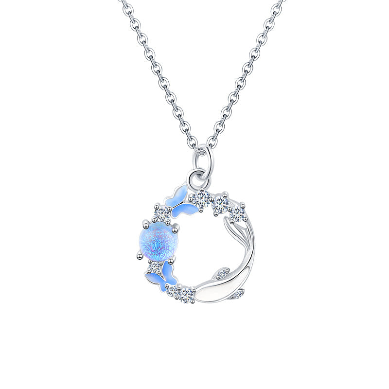 VANZECHY Starry Collection | S925 Silver Whale Swimming Women's Luxury Pendant Bracelet Set