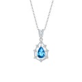 VANZECHY Ocean Collection Luxury Zircon Pendant Necklace | S925 Silver | Blue & Purple